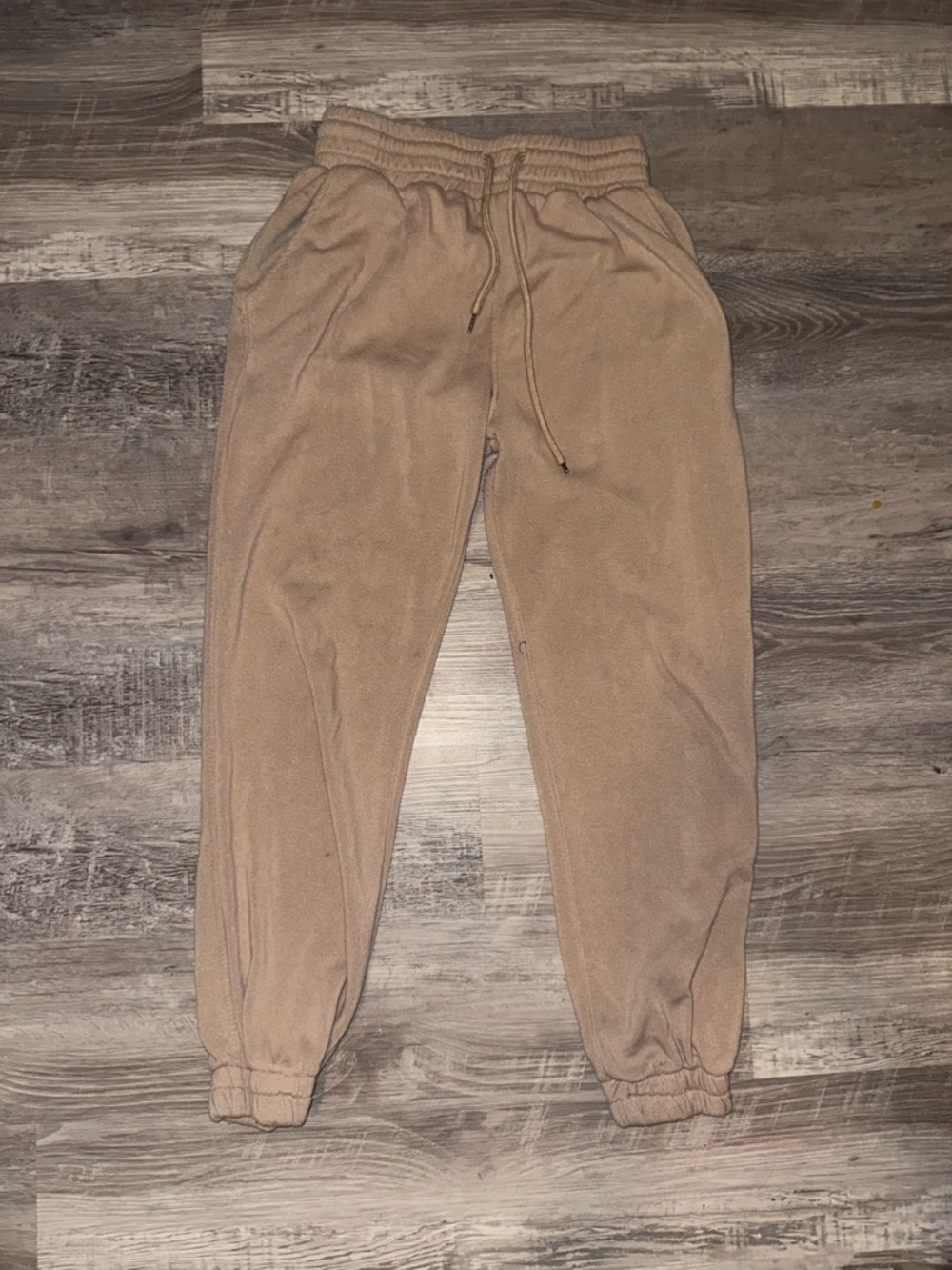 Neutral Tan Fleece Joggers